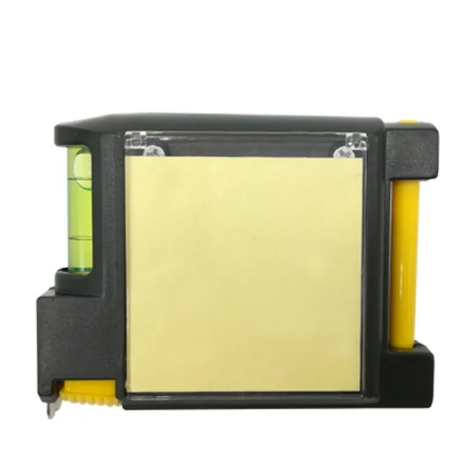 Daugiafunkcinė matavimo juosta su lygio matuokliu, juosta su užrašu, tušinukas, matavimo juosta 2 m, 3 m matavimo įrankis