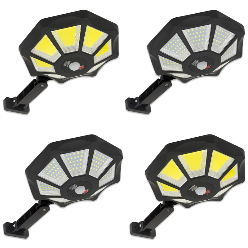 Napelemes kültéri kerti lámpák sötét automatikus emberi test indukciós három üzemmódú távirányítós napelemes kültéri lámpák