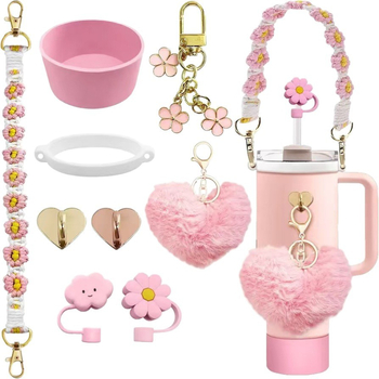 Piiriülesed Stanley karika aksessuaarid, Stanley jääkarikas, Stanley karika armastuse karusnahast palli võtmehoidja ripatsikomplekt