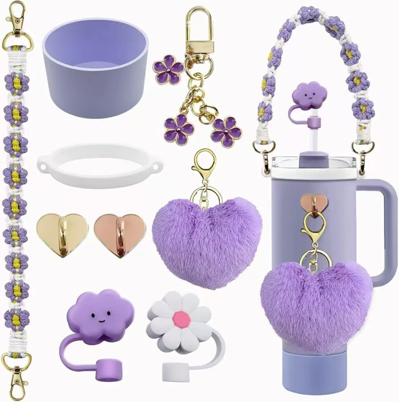 Piiriülesed Stanley karika aksessuaarid, Stanley jääkarikas, Stanley karika armastuse karusnahast palli võtmehoidja ripatsikomplekt