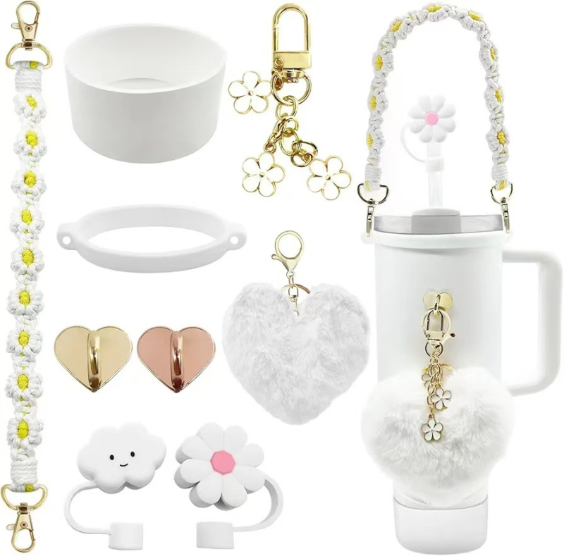 Piiriülesed Stanley karika aksessuaarid, Stanley jääkarikas, Stanley karika armastuse karusnahast palli võtmehoidja ripatsikomplekt