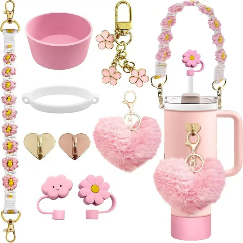 Piiriülesed Stanley karika aksessuaarid, Stanley jääkarikas, Stanley karika armastuse karusnahast palli võtmehoidja ripatsikomplekt