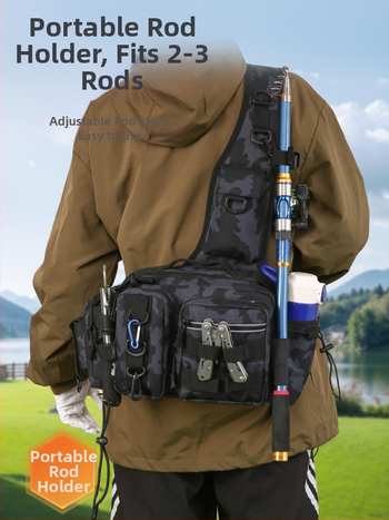 Tarptautinių gamintojų „Luya“ naujas daugiafunkcis žvejybos krepšys, skirtas kelionėms, lauko sportui, per petį, „Luya“ juosmens krepšys vyrams