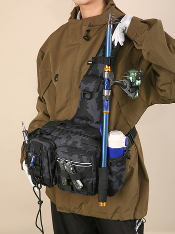 Tarptautinių gamintojų „Luya“ naujas daugiafunkcis žvejybos krepšys, skirtas kelionėms, lauko sportui, per petį, „Luya“ juosmens krepšys vyrams