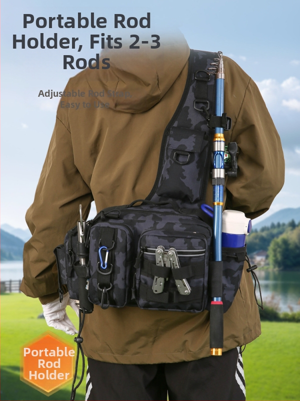 Tarptautinių gamintojų „Luya“ naujas daugiafunkcis žvejybos krepšys, skirtas kelionėms, lauko sportui, per petį, „Luya“ juosmens krepšys vyrams