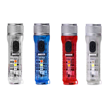 Μίνι φακός LED, προειδοποίηση για μακρινές βολές, ισχυρό φως φόρτισης, μπρελόκ, φορητός φακός, εξωτερικός φακός με κλιπ καπακιού