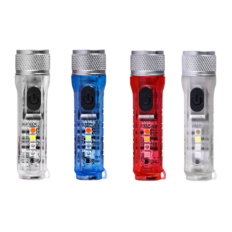 LED mini svjetiljka, upozorenje na daljinski udar, jako svjetlo, punjenje, privjesak za ključeve, prijenosna svjetiljka, vanjska svjetiljka s kopčom za kapu