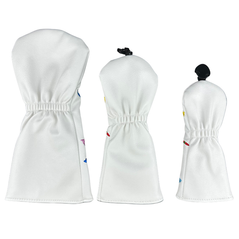 golfo lazdos medinis uždangalas, raketinis, baltas, juodas kepuraitės uždangalas, golfo aksesuarai sandėlyje