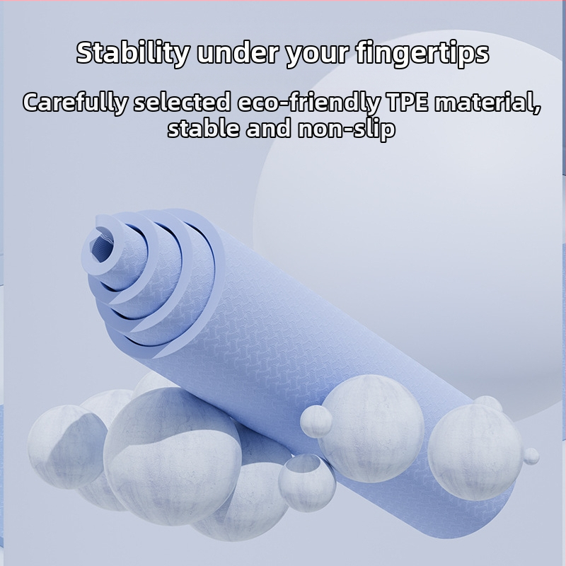 SanFan2024 új jógaszőnyeg ütéscsillapító csúszásmentes csendes fitneszszőnyeg otthoni sportokhoz erős visszapattanású puha szőnyeg