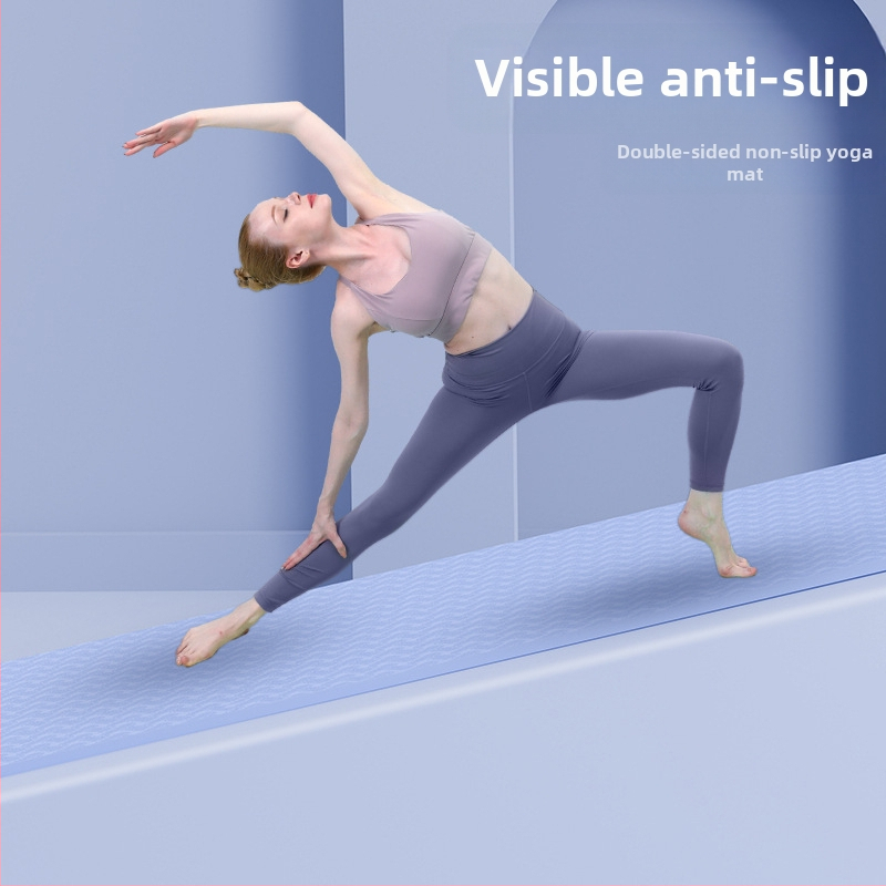 SanFan2024 Nová podložka na jogu, tlmiaca nárazy, protišmyková, tichá fitness podložka, domáce športy, silná odrazová mäkká podložka