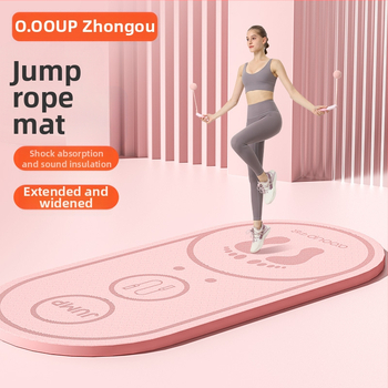 Unutarnja bežična prostirka za preskakanje užeta, protuklizna, apsorpcija udaraca, posebna prostirka za jogu, zadebljana, tiha prostirka za skakanje, vježbanje, fitness, kućna ovalna prostirka za pod
