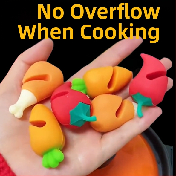 Háztartási edényfedél túlcsordulásvédő konyhai eszköz rakott pörkölt leveses edény oldalsó klip kreatív szilikon edényfedél rögzített emelt állvány