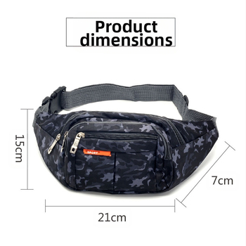 „Huansheng“ specialus žvejybos juosmens krepšys vyrams, vandeniui atsparus daugiafunkcis lauko žvejybos įrangos krepšys per petį, žvejybos reikmenys