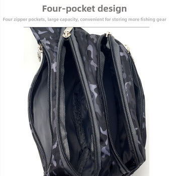 „Huansheng“ specialus žvejybos juosmens krepšys vyrams, vandeniui atsparus daugiafunkcis lauko žvejybos įrangos krepšys per petį, žvejybos reikmenys