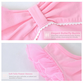 Детски танцови дрехи Дамски летни танцови дрехи с къс ръкав за момичета Балетни дрехи за деца