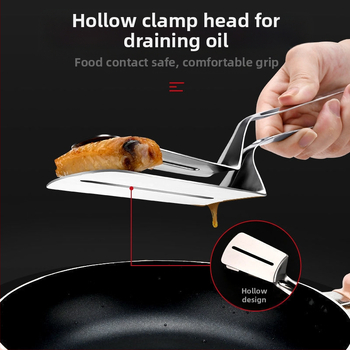 „Nechuan 304“ nerūdijančio plieno žuvies kepimo kastuvas, buitinis kepimo kastuvo spaustukas, žuvies blynų kastuvas, kepsnių kastuvas, žuvies kepimo artefaktas