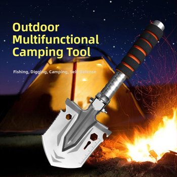 Μικρό σφουγγάρι εξωτερικού χώρου πολυλειτουργικό μαγγανίου χάλυβα πτυσσόμενο στρατιωτικό φτυάρι κάμπινγκ ορειβασία άγρια αλιεία φτυάρι φτυάρι