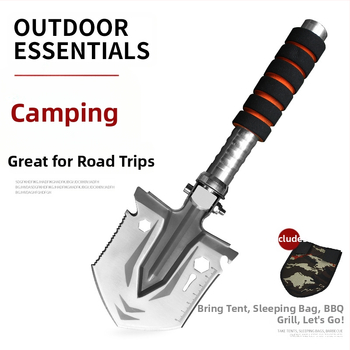 Μικρό σφουγγάρι εξωτερικού χώρου πολυλειτουργικό μαγγανίου χάλυβα πτυσσόμενο στρατιωτικό φτυάρι κάμπινγκ ορειβασία άγρια αλιεία φτυάρι φτυάρι