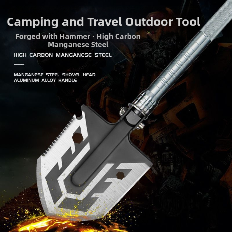 Spot Kis Szivacs Kültéri Multifunkcionális Mangán Acél Összecsukható Katonai Lapát Kemping Stílus Hegymászás Vad Horgászat Lapát