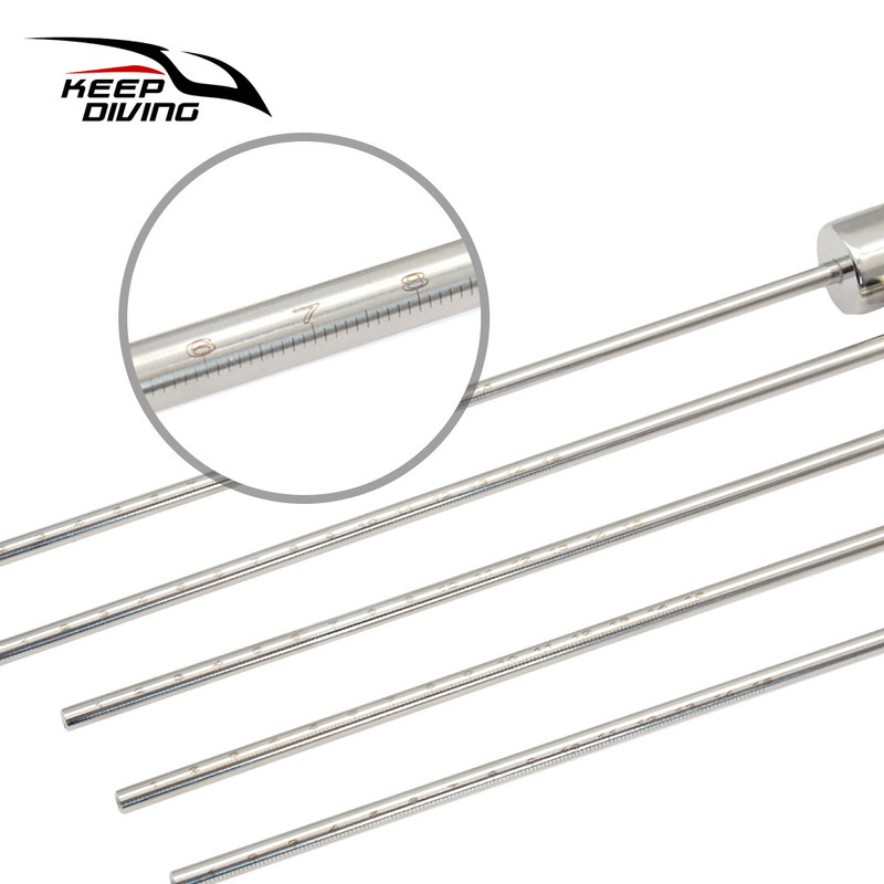 Nardymo barškutis, tinkavimo strypas, nerūdijančio plieno butelių kaliklis, povandeninis zondas su skale, savaime skambantis metalinis strypas, rankinė virvė, tinkavimo strypas