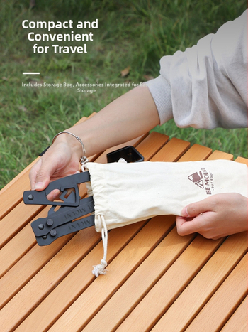 Õues kasutatav telkimisstiilis multifunktsionaalne reguleeritav lauaarvuti valgustialus, kaasaskantav pika käega rippvalgusti alus, laagrivalgusti laualamp, kokkupandav alus