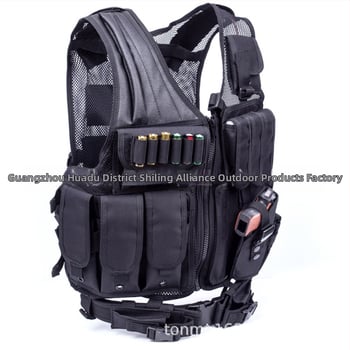 Тактическа тренировъчна жилетка Реален човек CS игрово оборудване Найлонова мрежеста жилетка Полеви приключения Тактическа защитна жилетка