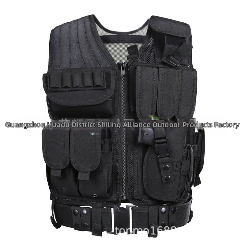 Тактическа тренировъчна жилетка Реален човек CS игрово оборудване Найлонова мрежеста жилетка Полеви приключения Тактическа защитна жилетка