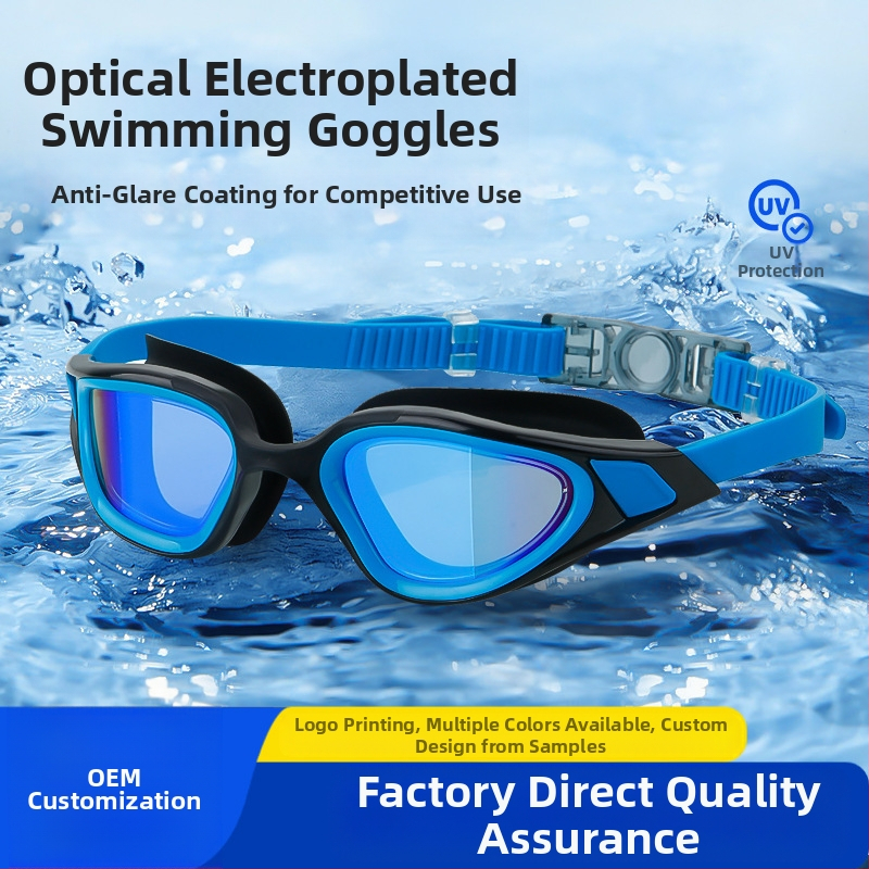 Очила за плуване с голямо зрително поле, състезателни плувни очила, професионално плувно оборудване, очила за плуване за възрастни, против замъгляване, висококачествени очила за защита на очите, трансгранични доставки