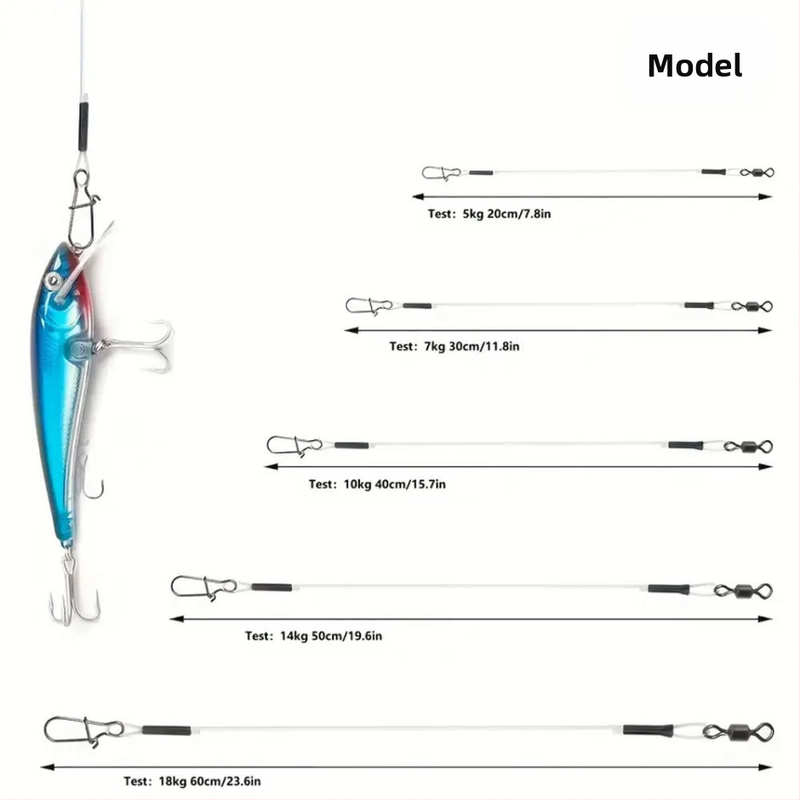 Въглеродна линия подпредна тел против ухапване тел, завързана с готов продукт с въртящ се щифт за свързване на линия, костюм на едро