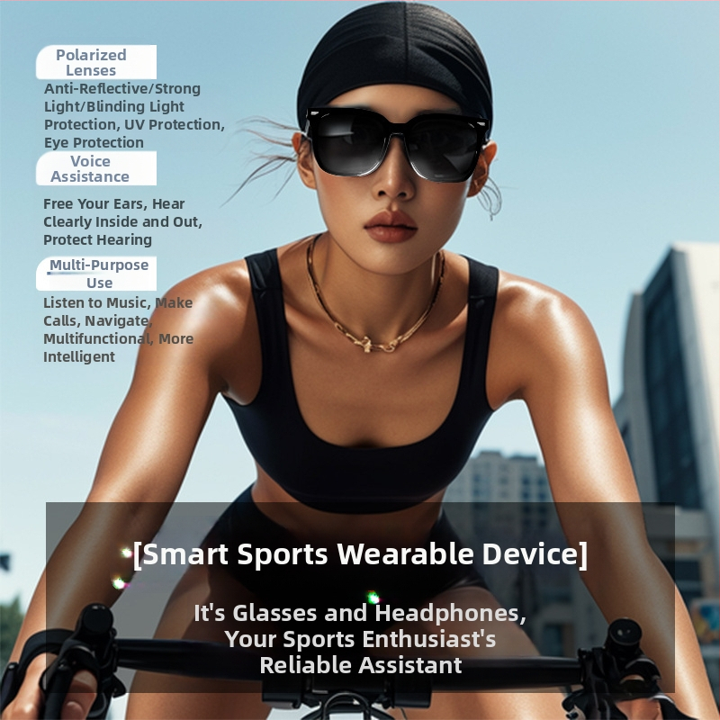 Новите интелигентни Bluetooth очила GS01, слушане на песни, обаждане, шофиране, навигация, UV защита, поляризирани, удобни за носене