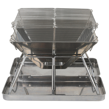 B4 kõrgendatud välistingimustes kasutatava telkimise kokkupandav roostevabast terasest grill piknikugrilli kaasaskantav majapidamises söepliit