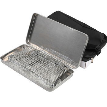 B4 kõrgendatud välistingimustes kasutatava telkimise kokkupandav roostevabast terasest grill piknikugrilli kaasaskantav majapidamises söepliit