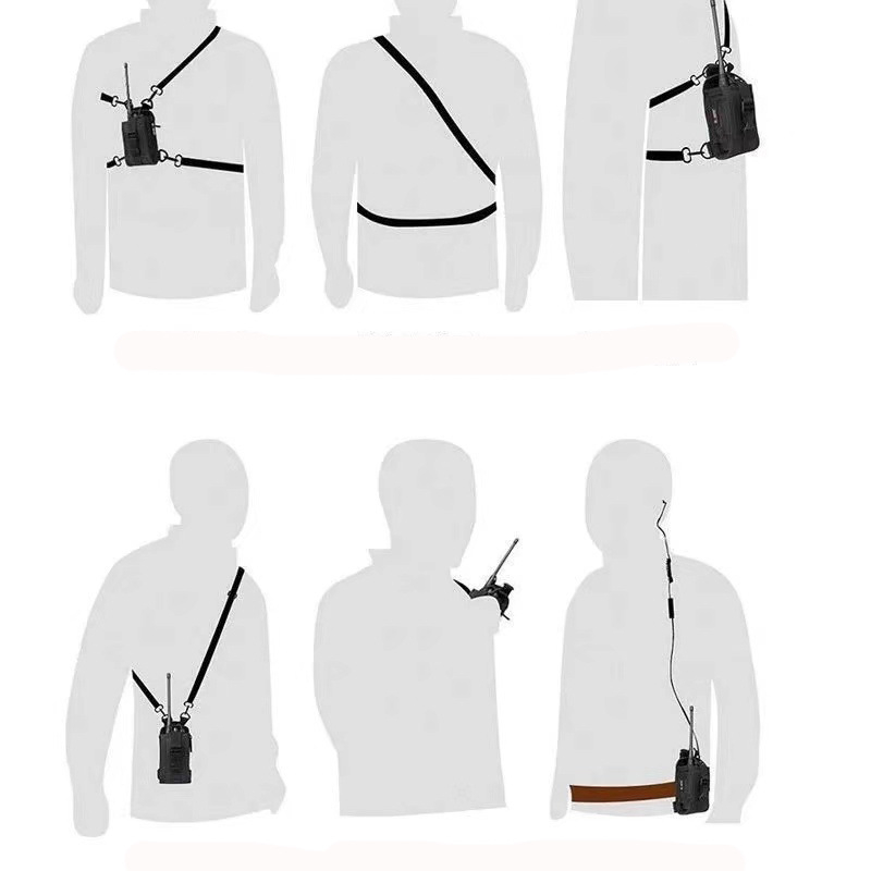 MSC-20E taktikaline raadiosaatja sisetelefoni kott vöökoti hoidikuga, kaasaskantav nahkümbris jahipidamiseks