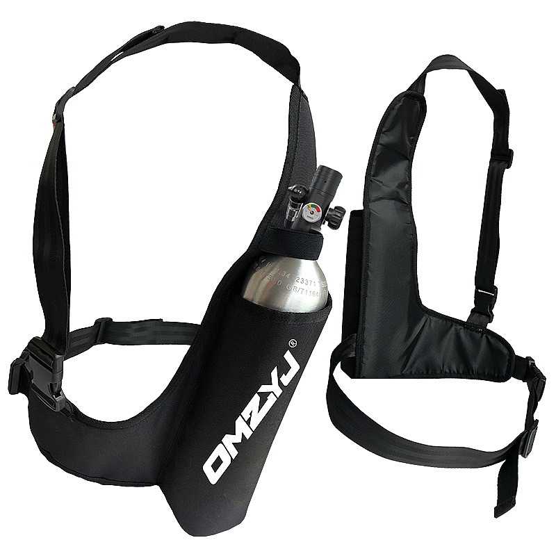 Väike õues õlasukeldumiskott takjapaelaga mugav kulumiskindel kangas vee-hapnikuballooni kott