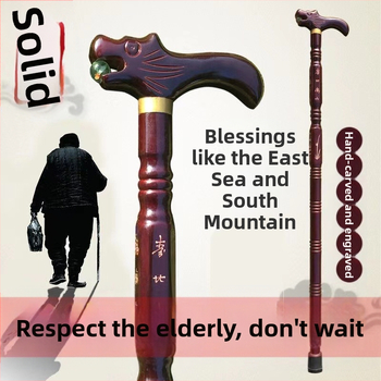 Tömörfa mankók időseknek, Csúszásgátló és esésgátló, Könnyű fa mankók időseknek, Csirkeszárny fa botok, Tömörfa mankók