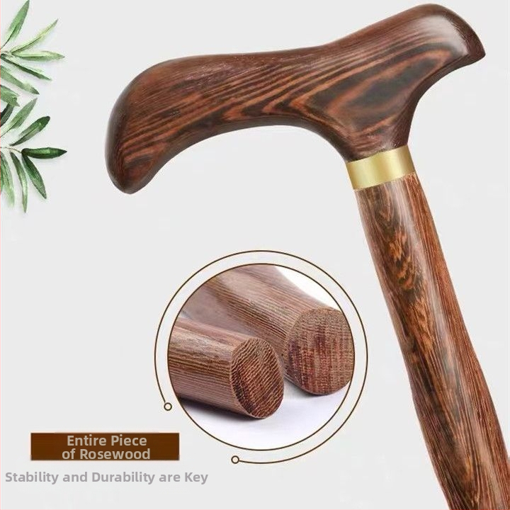 Патерици от масивно дърво за възрастни хора, Неплъзгащи се и против падане, Леки дървени патерици за възрастни хора, Дървени бастуни с форма на пилешки крилца, Патерици от масивно дърво