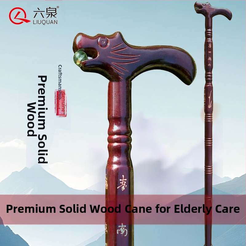 Tömörfa mankók időseknek, Csúszásgátló és esésgátló, Könnyű fa mankók időseknek, Csirkeszárny fa botok, Tömörfa mankók