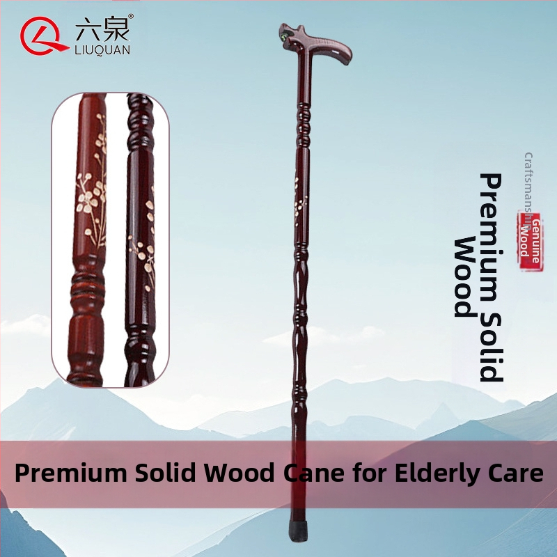 Tömörfa mankók időseknek, Csúszásgátló és esésgátló, Könnyű fa mankók időseknek, Csirkeszárny fa botok, Tömörfa mankók