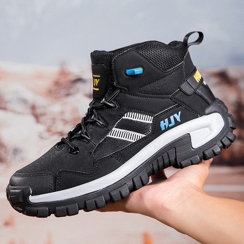Vyriški alpinizmo batai, žieminiai lauko treniruočių batai, madingi, aukšti, darbo batai, platforminiai, laisvalaikio batai, plius 47 dydis