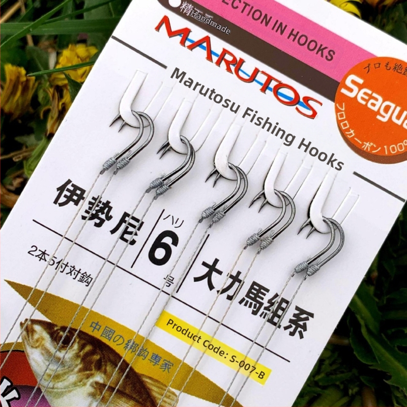 Риболовна кука, вързана със силно конско влакно, двойна кука, риболовна кука, аксесоари за риболовни принадлежности, двойна кука Iseini влакно