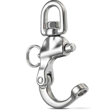 Въртяща се пружинна скоба от неръждаема стомана тип око, въртяща се скоба от неръждаема стомана, такелаж за платноходка, морски хардуерни аксесоари