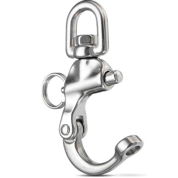 Въртяща се пружинна скоба от неръждаема стомана тип око, въртяща се скоба от неръждаема стомана, такелаж за платноходка, морски хардуерни аксесоари