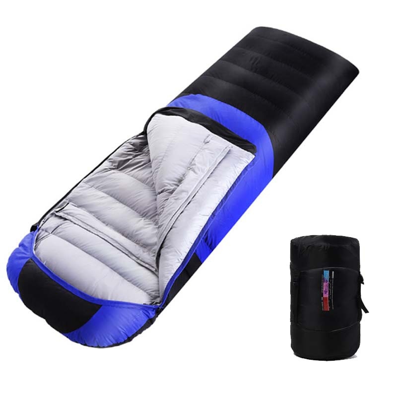 Трансграничен на склад пухен спален чувал за един човек, къмпинг, ултра лек, топъл, патешки пухен спален чувал за обяд на едро