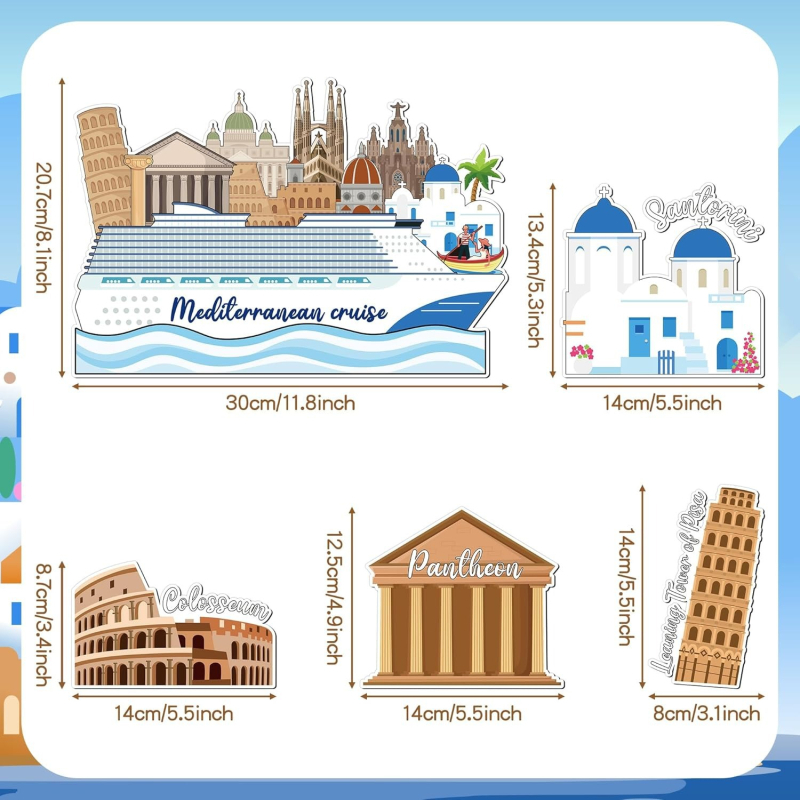 Ct1002 Amazoni magnetiline külmkapimagnet Cruise Travel Body Decoration Magnetiline kapp Magnetiline ilma kleepuvate kleepsudeta