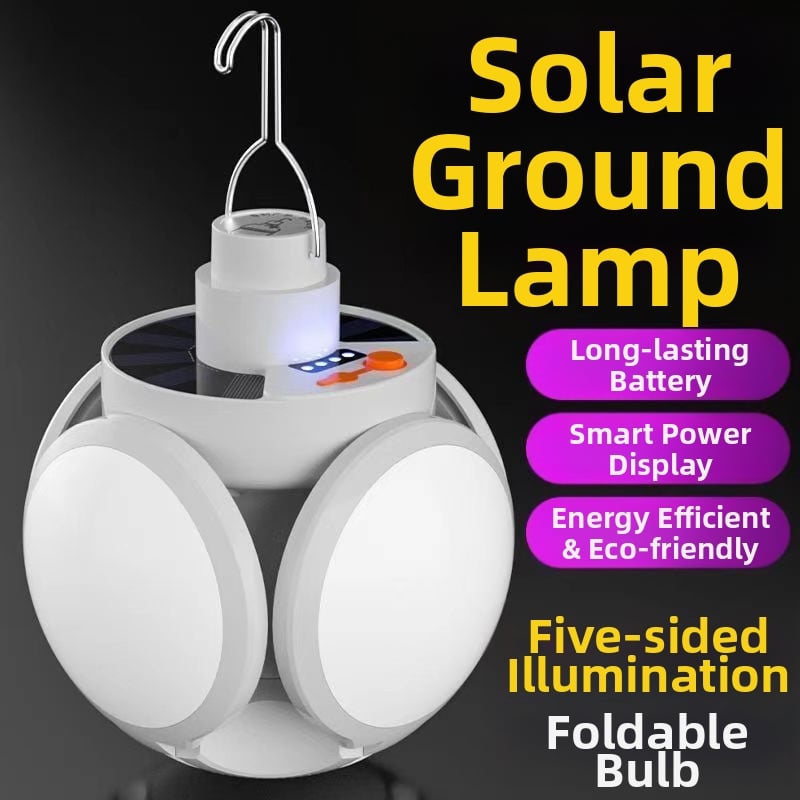 Слънчева акумулаторна крушка за аварийни прекъсвания на захранването, подходяща за нощни пазари и домашна употреба, LED енергоспестяваща сгъваема футболна лампа със силна светлина