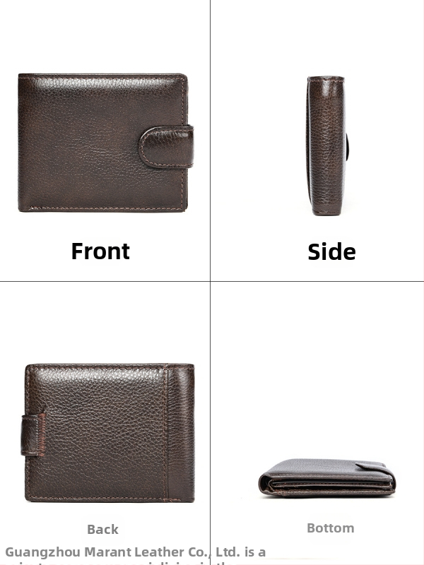 „Maronte“ rankų darbo karvės odos piniginė, vyriška, natūralios odos, trumpa, apsaugota nuo vagysčių, didelės talpos, madinga, užsienio prekybos piniginė vyrams