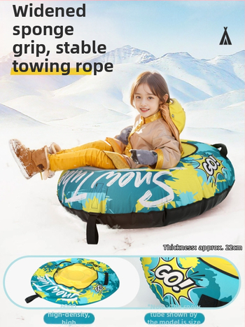 Φουσκωτό δαχτυλίδι σκι για χειμερινό εξωτερικό χιόνι, ύφασμα για κάλυψη χιονιού, δαχτυλίδι ρυμούλκησης, δαχτυλίδι θαλάσσιου σκι για σνόουμπορντ, παιδικό δαχτυλίδι για διασυνοριακό σκι, έτοιμο για χρήση σε απόθεμα