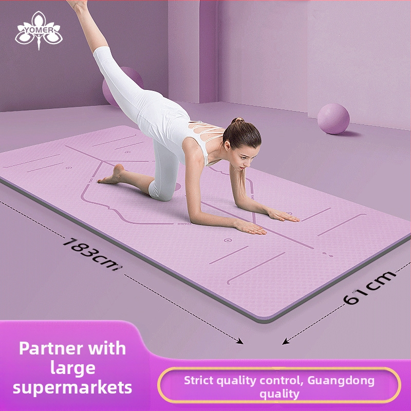 Tüdrukutele mõeldud jooga tpe joogamati ilu libisemiskindla heliisolatsiooniga löökide neeldumise vaigistamiseks mõeldud koduse hüppe joogamatt