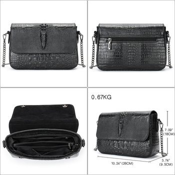 Amazon NIUCUNZH Dámska taška Nová hovädzia koža s krokodílím vzorom Malá štvorcová taška Charakteristická módna univerzálna crossbody taška cez rameno