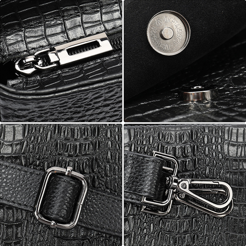 Amazon NIUCUNZH Dámska taška Nová hovädzia koža s krokodílím vzorom Malá štvorcová taška Charakteristická módna univerzálna crossbody taška cez rameno